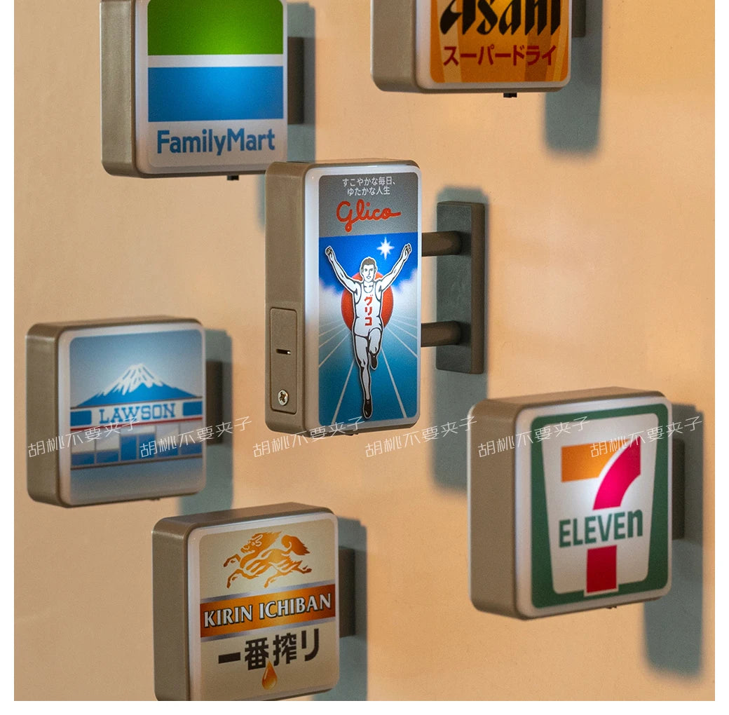 Magnete Frigo Decorativo Adesivo Insegna Luminosa Dotonbori Glico 711 Lake Kawaguchi Ko Lawson Store Foto Spot