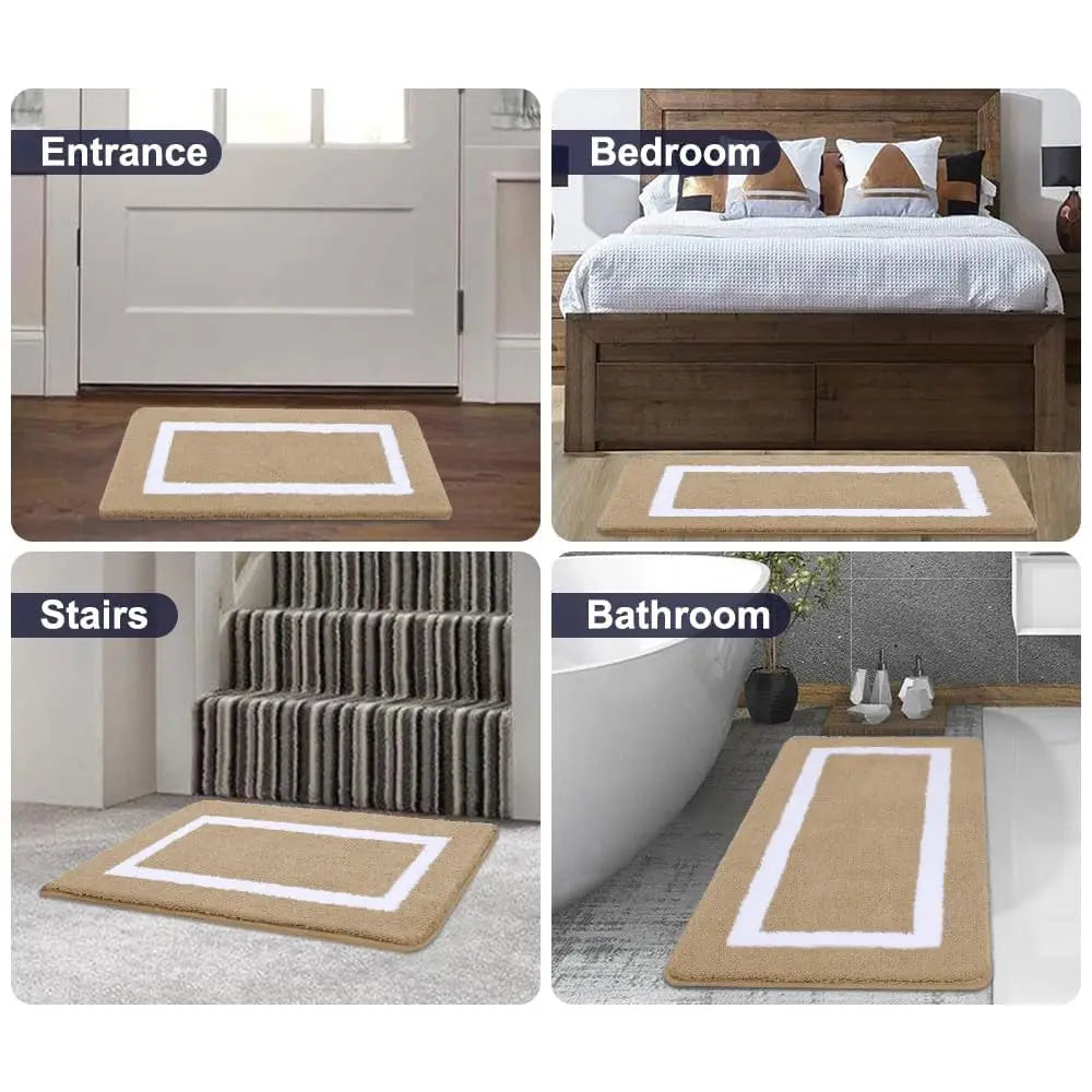 Olanly Tappeti da Bagno Grandi Antiscivolo Lavabili in Lavatrice Peluche Assorbenti Decorazione Pavimento