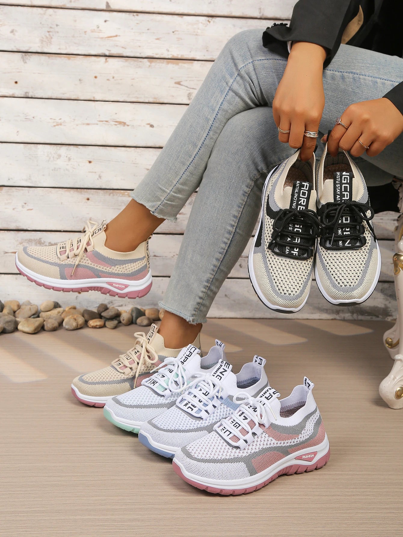 Scarpe Da Donna Estate 2026 Sneaker Casual Nuovo Stile Bicolore Scarpe Da Lavoro Versatili E Alla Moda