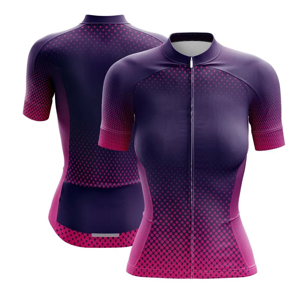 Maglia Da Donna 2025 Da Ciclismo Manica Corta Con Tasche Riflettente Traspirante Asciugatura Rapida Imbottitura Gel 19D