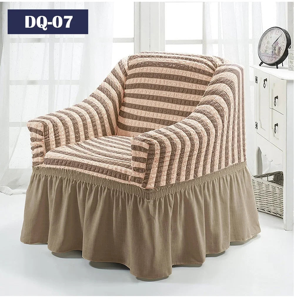 Fodere Per Divani Elastiche Universali Da 90-360 Cm Antiscivolo Copridivano Completo Per 1 2 3 4 Posti In Tessuto Estivo