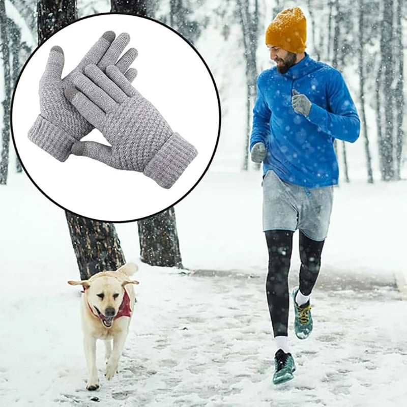 Guanti Invernali Foderati Unisex Compatibili Touch Screen Elastico Ispessito Caldi E Resistenti Al Freddo