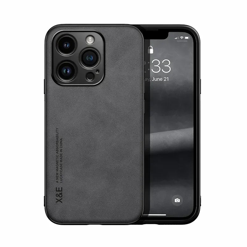 Custodia Protettiva Di Lusso Per iPhone 7 8 11 Pro Max Plus Mini 12 13 14 15 16 16e 17 Con Supporto Auto Magnetico