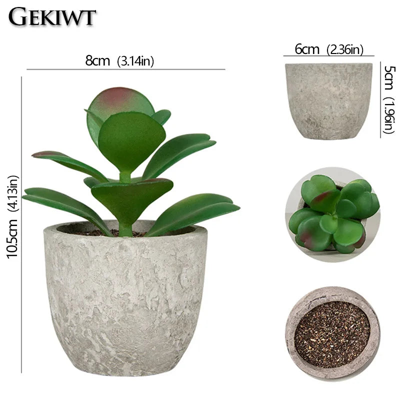 Mini Piante Succulente Artificiali Sempreverdi In Vaso Piccolo Per Ufficio Casa Decorazioni Da Tavolo Fiori Finti