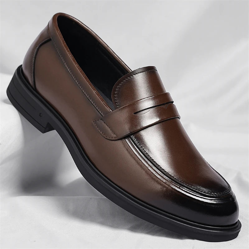 Mocassini Formali In Pelle Da Uomo Stile Italiano Slip On Eleganti Scarpe Da Lavoro E Da Ufficio Confortevoli E Leggere