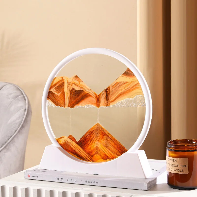 Clessidra Liquida 3D Arte Sabbia In Movimento In Vetro Regalo Originale Decorazione Per Casa E Ufficio