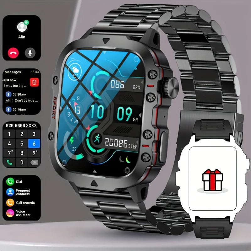 Orologio Fitness Con Schermo Da 1,96 Pollici 3ATM Chiamate Bluetooth Impermeabile Frequenza Cardiaca