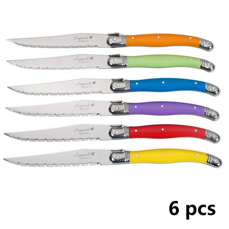 Set Da 6 Cucchiaini Da Caffè In Acciaio Inox Con Manico Arcobaleno ABS Laguiole Per Gelato E Dolci Stoviglie Colorate