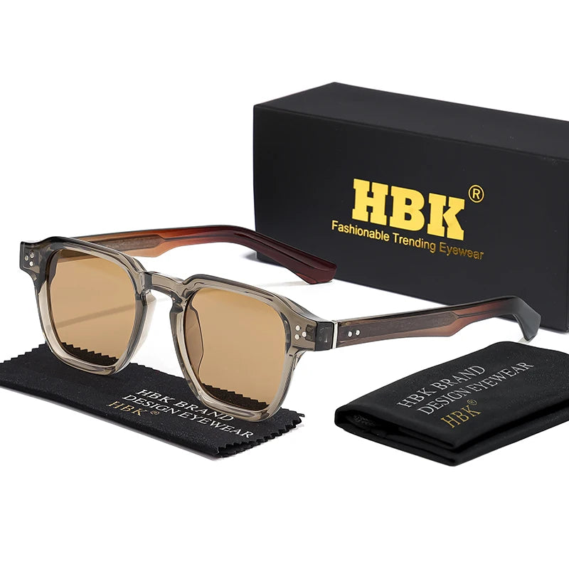 HBK Occhiali Da Sole Uomo Vintage Square Gradient UV400 Sport Outdoor Festa Vacanze Viaggi Guida