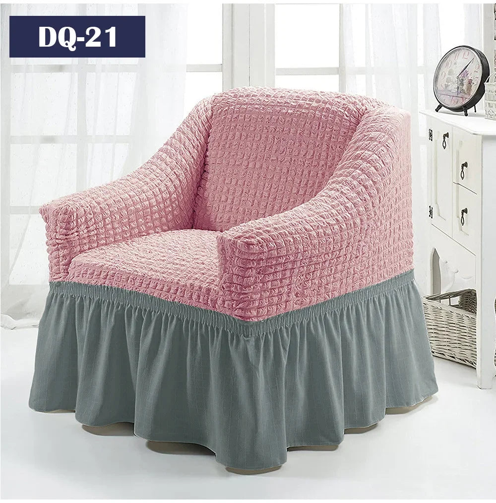 Fodere Per Divani Elastiche Universali Da 90-360 Cm Antiscivolo Copridivano Completo Per 1 2 3 4 Posti In Tessuto Estivo