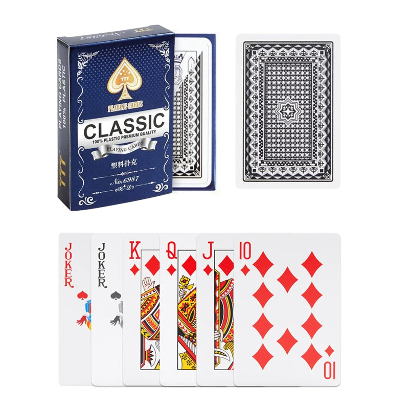 Nuove Carte Da Gioco In Plastica Stretta Impermeabili Da Tavolo Con Caratteri Grandi PVC Satinato Spessore Alto
