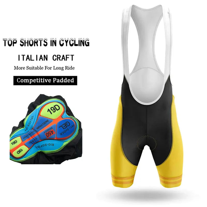 Pantaloncini con Bretelle da Ciclismo Estivi da Uomo Traspiranti con Gel Pad 19D per Mountain Bike