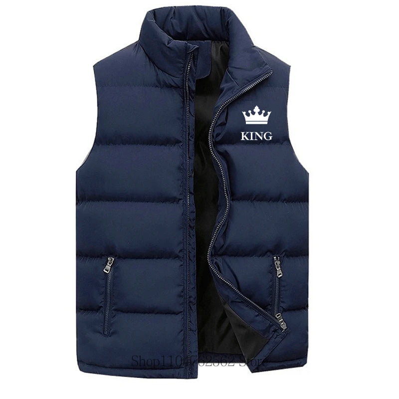 Gilet Senza Maniche Da Uomo Casual Classico Con Colletto Mandarino Mantiene Caldo Con Cerniera Per Abbigliamento Sportivo