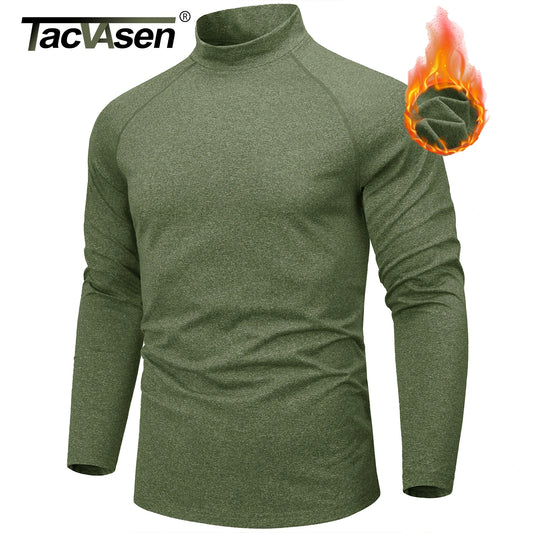 TACVASEN Camicie termiche da uomo Manica lunga Micro-pile Foderato in pile Strato base Canottiere Atletico Caldo Top da allenamento invernale