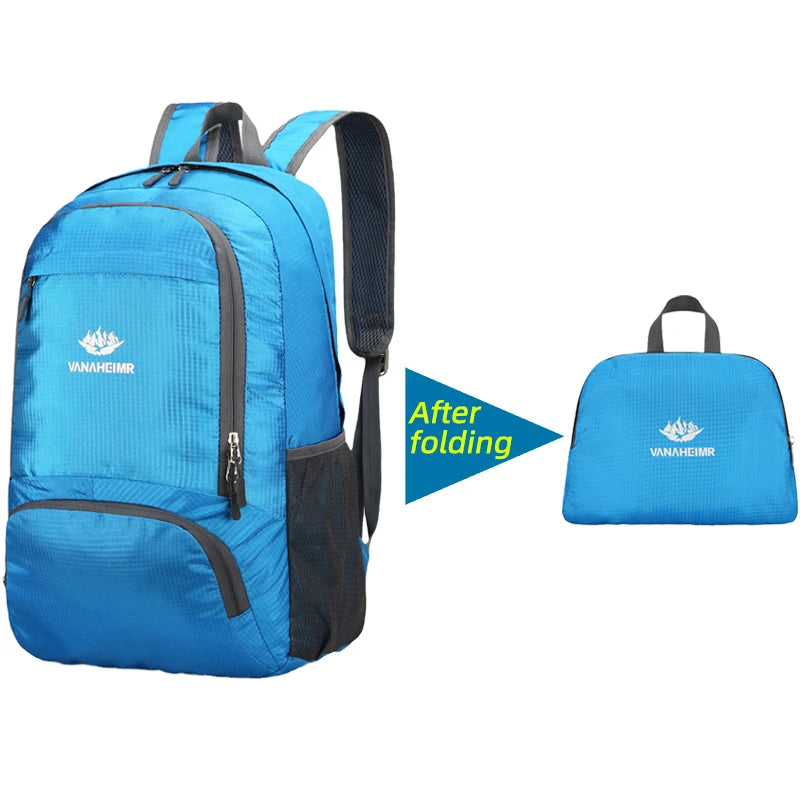 Zaino Pieghevole Da 23 Litri Ultraleggero Esterno Zaino Da Trekking Daypack Capienza Elevata Tessuto Idrorepellente