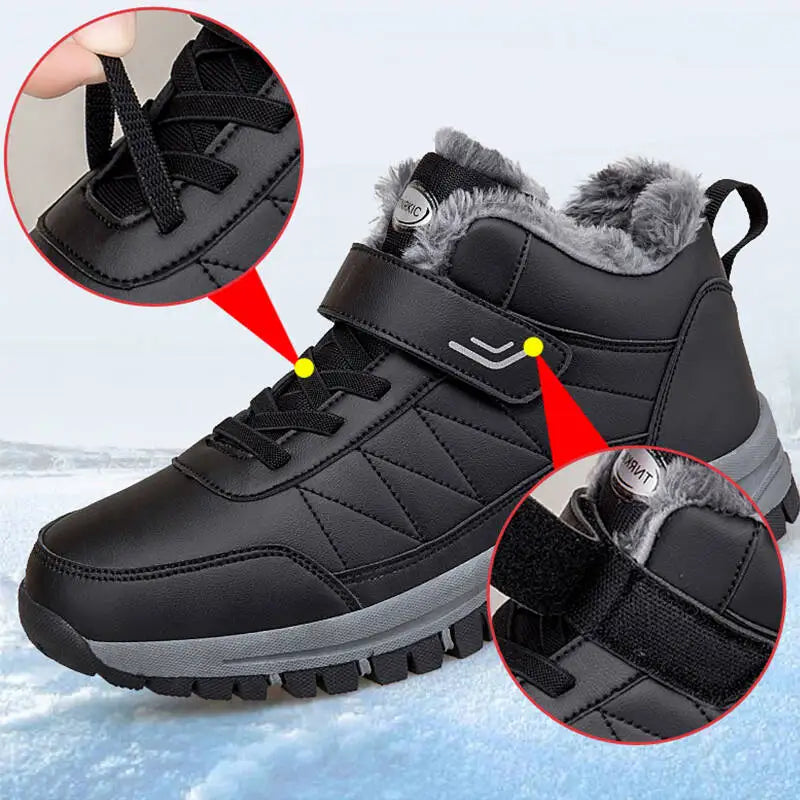 Stivali Invernali Da Uomo In Pelle PU Impermeabili Scarpe Casual Calde Alta Qualità Stivaletti Sneakers