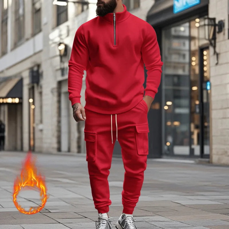 Pantaloni Sportivi Con Cerniera Calda In Velluto Da Uomo Casual Autunno Inverno 2024
