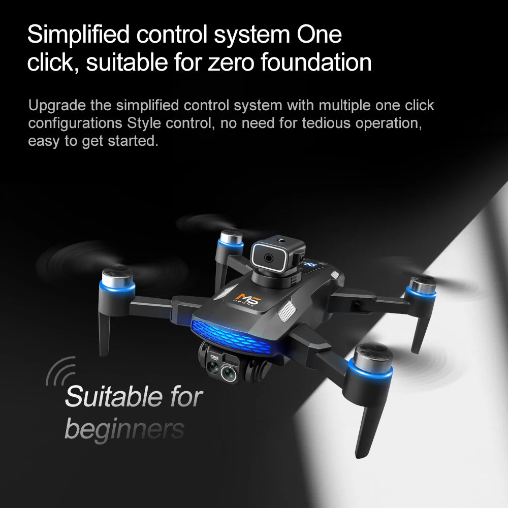 Drone M6 Mini Con Telecamera 4K Schermo Integrato 2 4G WiFi FPV Flusso Ottico Pieghevole Senza Spazzole