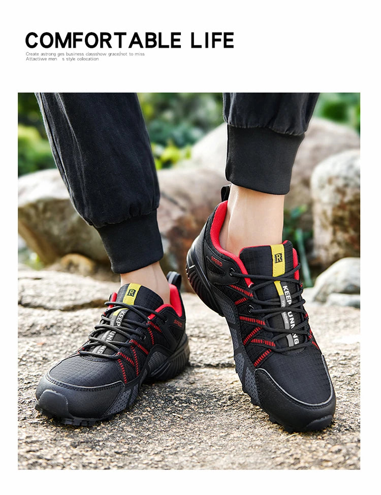 Scarpe sportive da trekking da uomo Stivali da allenamento per escursionismo impermeabili all'aperto Scarpe tattiche da caccia comode e resistenti all'usura da uomo