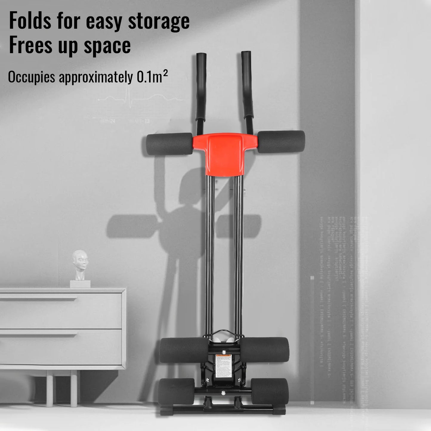 Allenatore Addominale Compatto HGTUGO a 5 Livelli Regolabili Antiscivolo Ergonomico per Allenamento a Casa