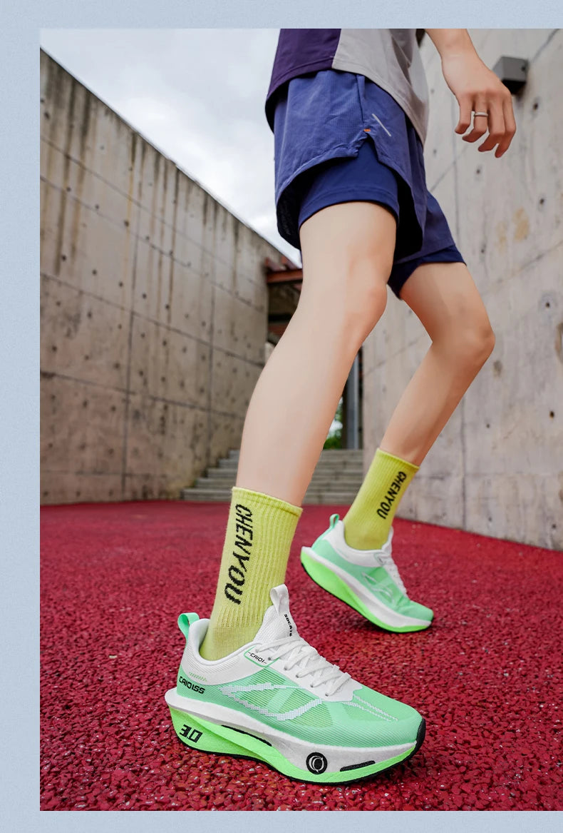 Scarpe Da Corsa Con Piastra In Carbonio Per Maratona Traspiranti Leggere Per Uomo E Donna Comode E Antiscivolo
