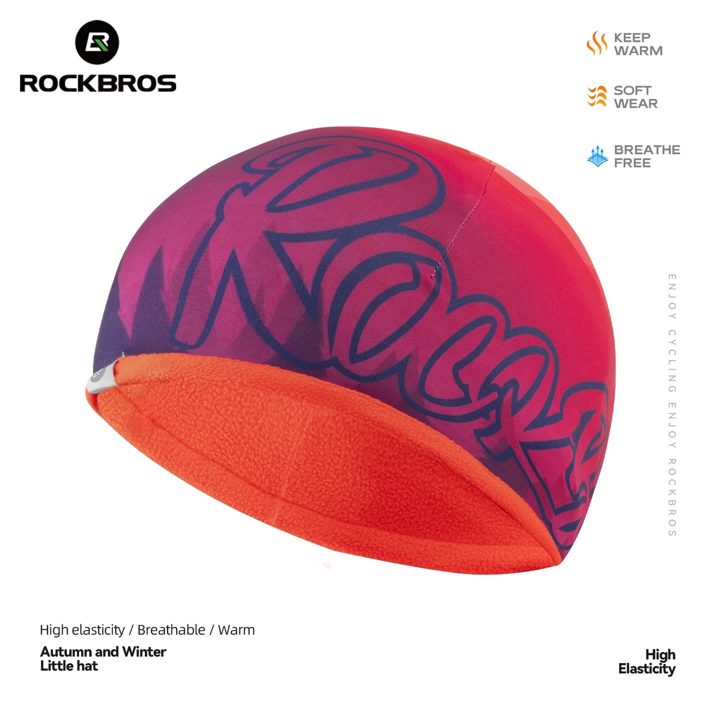 Rockbros Cappello Da Ciclismo Autunno Inverno Antivento Caldo Pile Spazzolato Doppio Da Indossare Unisex Per Pendolari