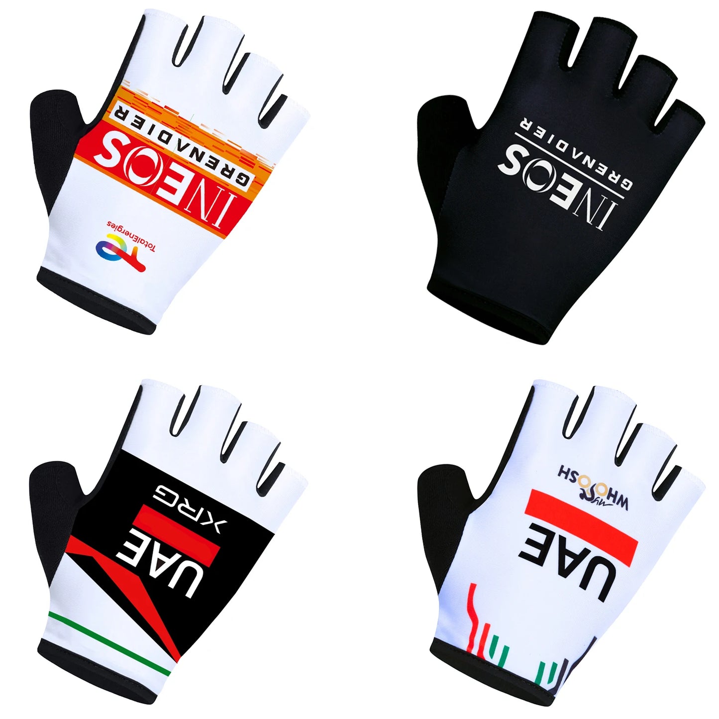Guanti Da Ciclismo UAE 2026 Unisex Mezze Dita Per Corsa Fitness Palestra Ciclismo INEOS Team