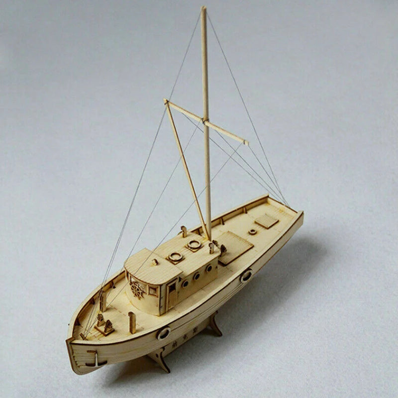1:30 Modello di assemblaggio di navi Barca a vela in legno Kit in legno fai da te Puzzle Giocattoli Regalo