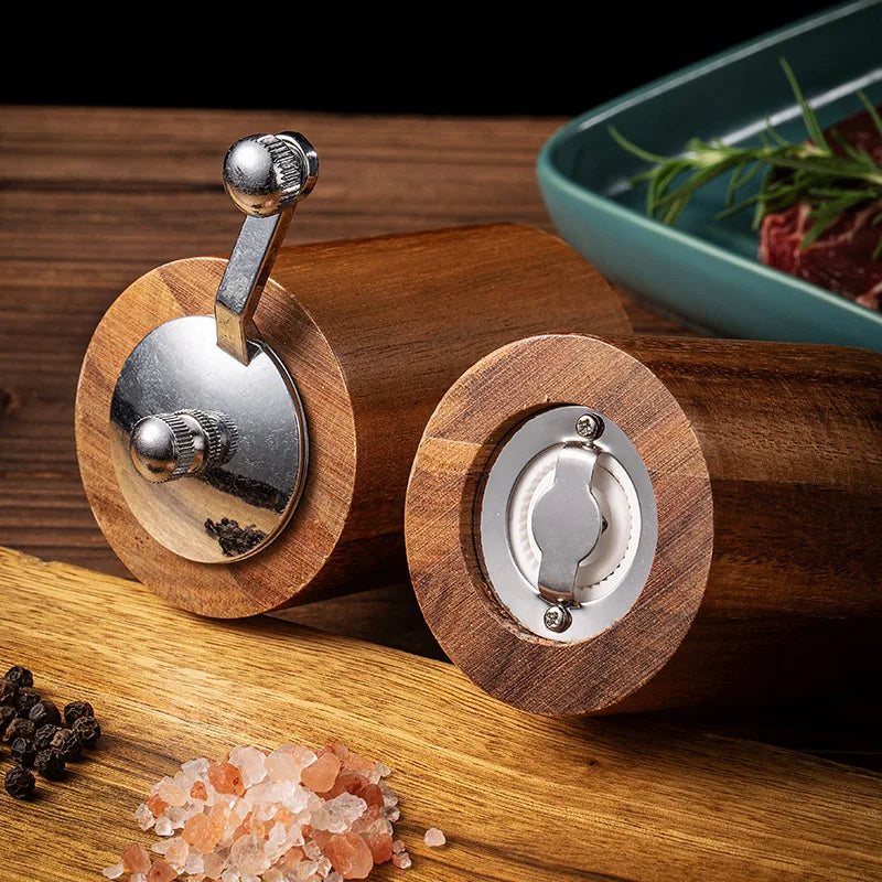 Macinapepe Manuale In Legno Massello Retro Con Granulometria Regolabile Per Peperoncino