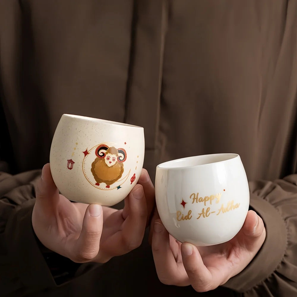 Tazza Ceramica Da 120 Ml Con Motivo Pecora Creativa Per Caffè E Tè Regalo Eid Al Adha Home Office Cucina