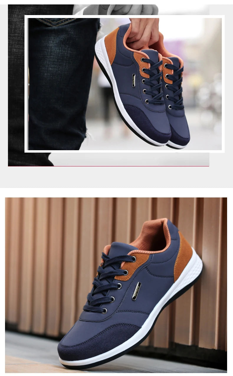 Scarpe Da Uomo Impermeabili Primavera Autunno Scarpe Da Ginnastica Da Passeggio In Pelle Antiscivolo Per Tempo Libero