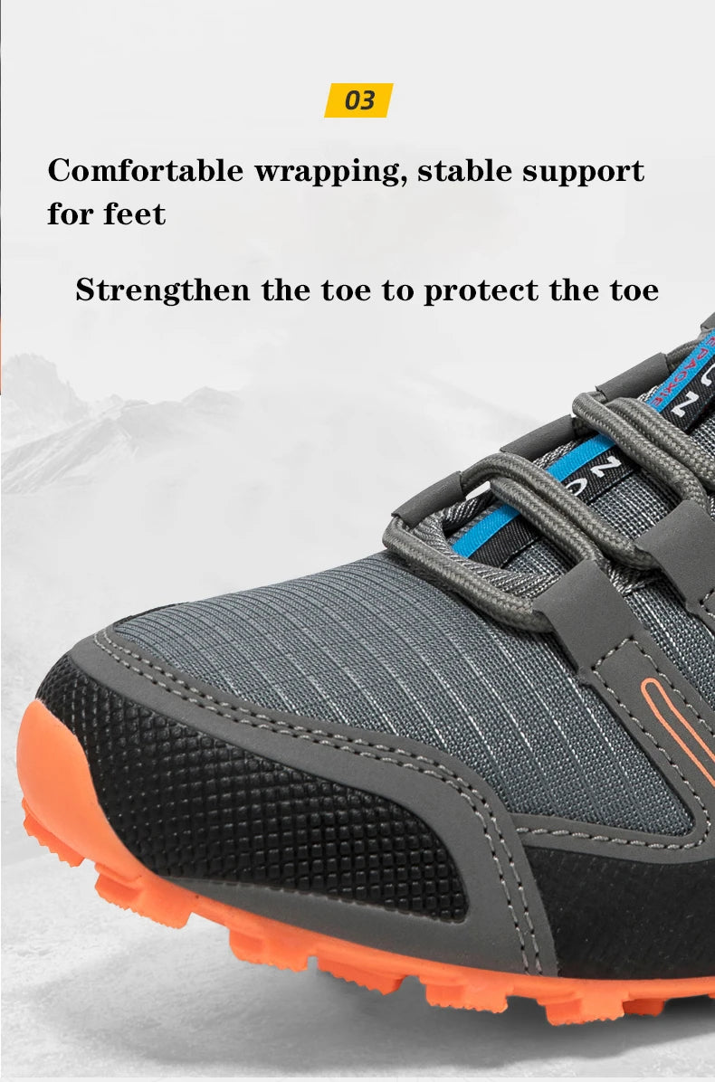 Scarpe Da Trekking Impermeabili Uomo Traspiranti Da Esterni Viaggio Allenamento Tattiche Ciclismo Senza Serratura