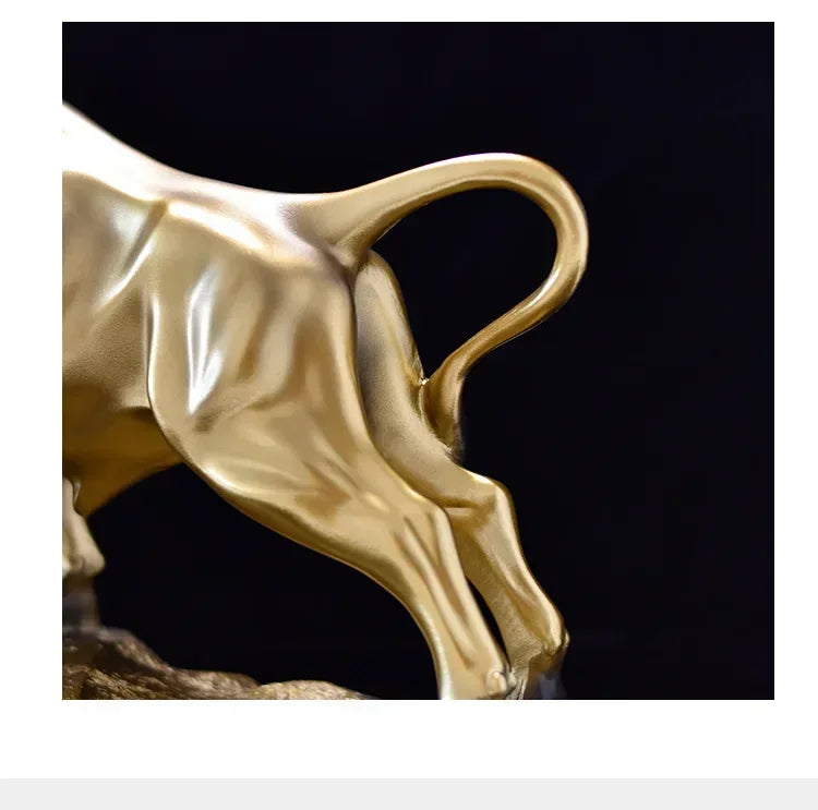 Statua di Toro Portafortuna di Lusso, Scultura Moderna per il Segno Zodiacale Toro, Decorazione da Scrivania per Uomini, Esposizione per Casa e Ufficio, Regalo Artistico
