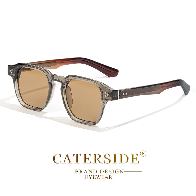 Occhiali Da Sole Quadrati Classici Unisex Da Uomo E Da Donna Di Lusso Con Inserto Centrale Temple Gradiente UV400