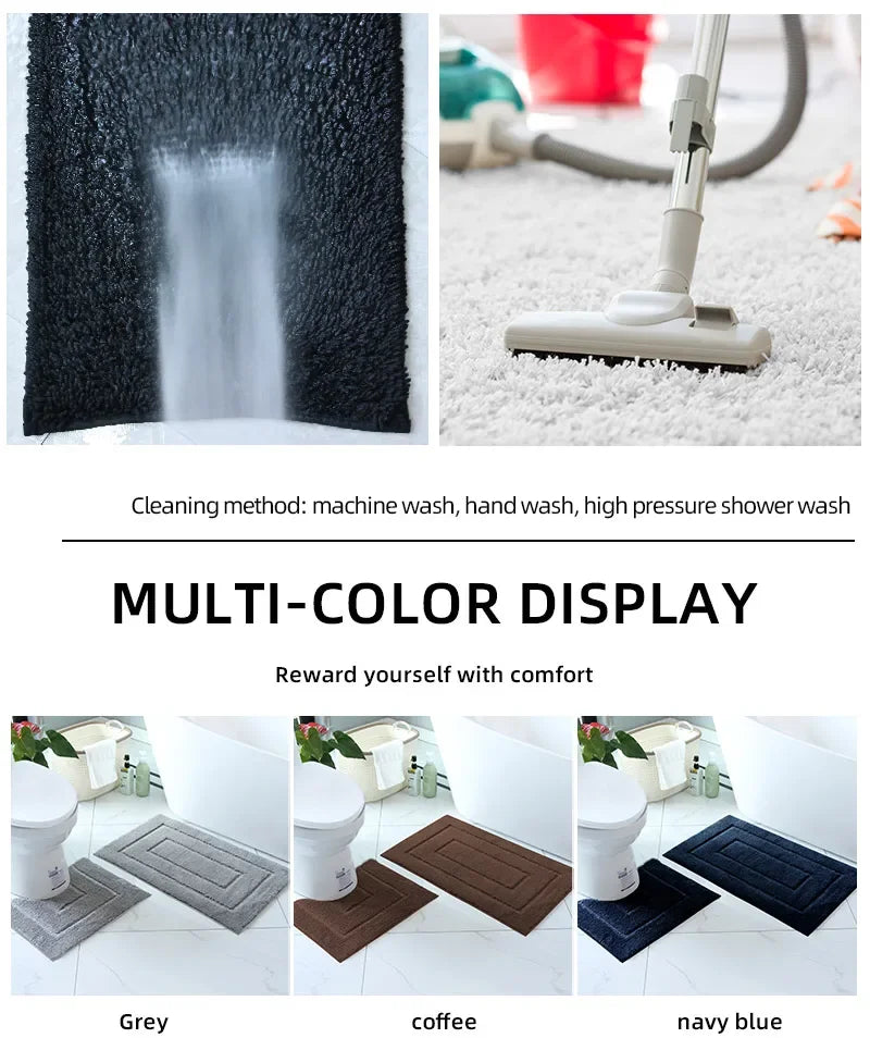 Tappetino Da Bagno In Peluche Antiscivolo Per Vasca E Porta D'Ingresso Assorbente E Confortevole