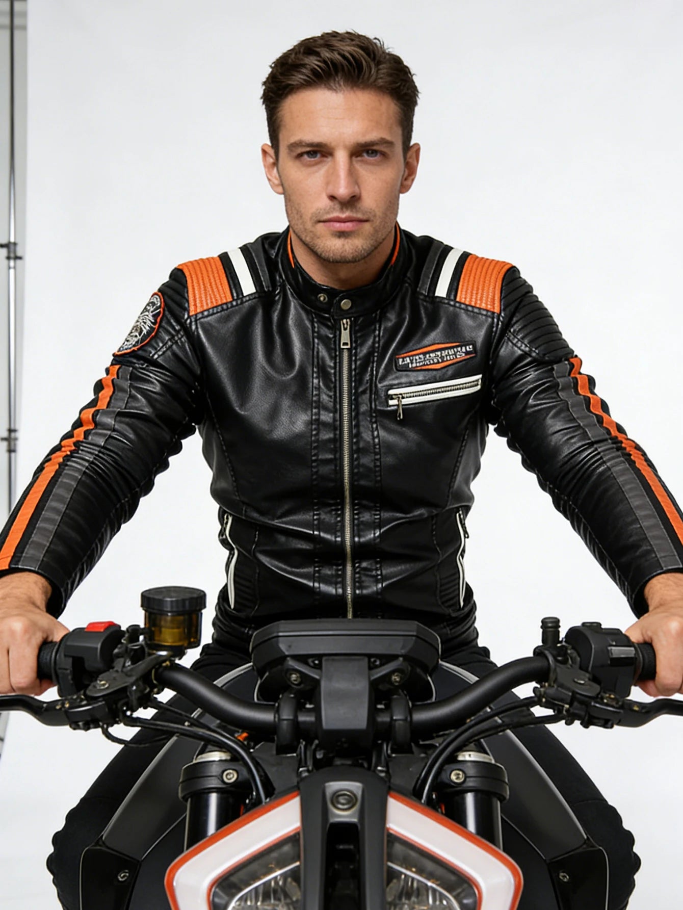 Giacca Da Moto Da Uomo In Ecopelle Impermeabile Antivento PU Bomber Vintage Di Alta Qualità
