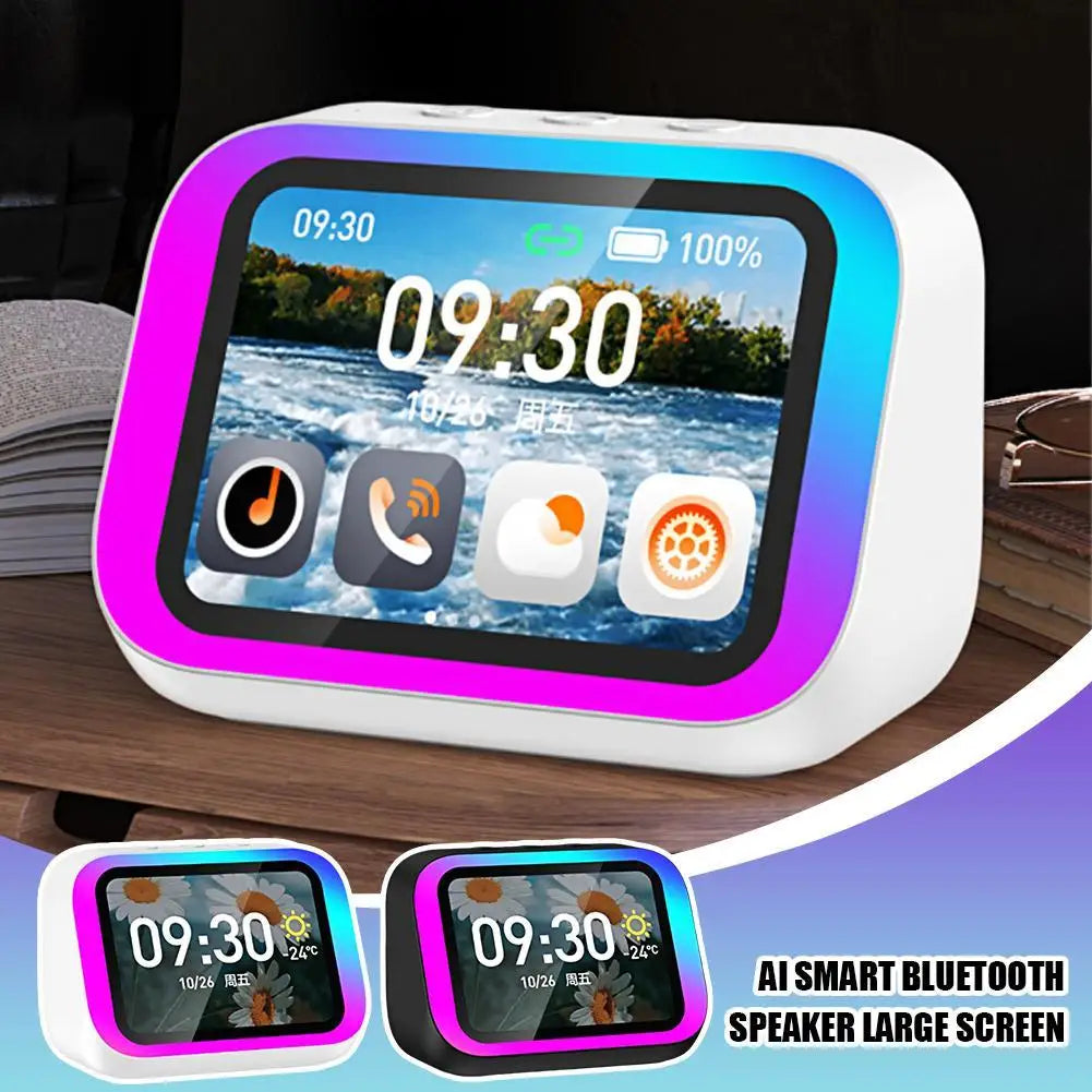 Sveglia Intelligente con Altoparlante Bluetooth AI Display Meteo Wireless Lettore di Storie Musicali Regalo Perfetto