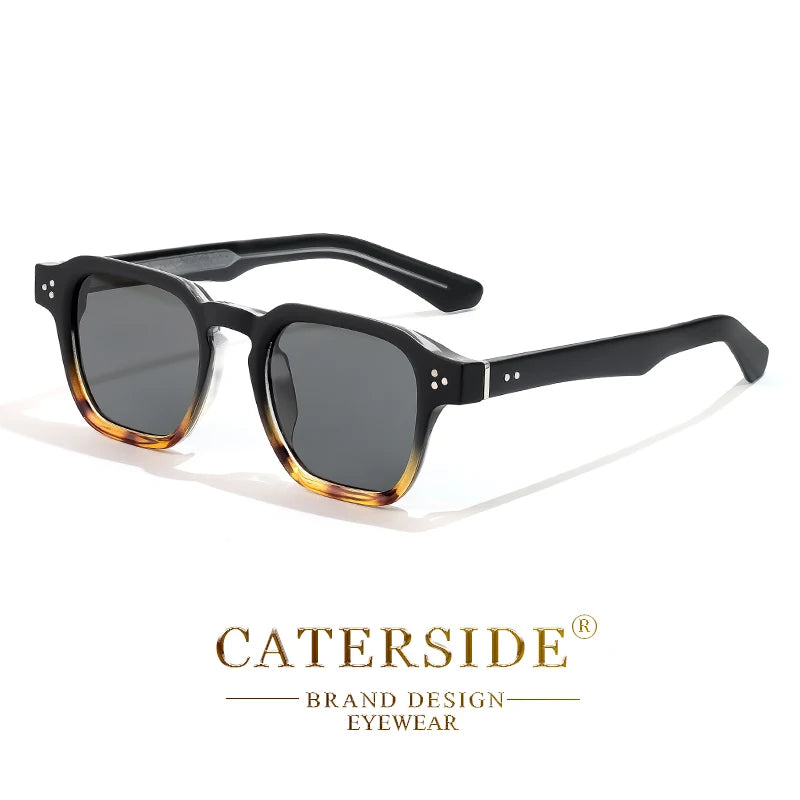 Occhiali Da Sole Quadrati Classici Unisex Da Uomo E Da Donna Di Lusso Con Inserto Centrale Temple Gradiente UV400