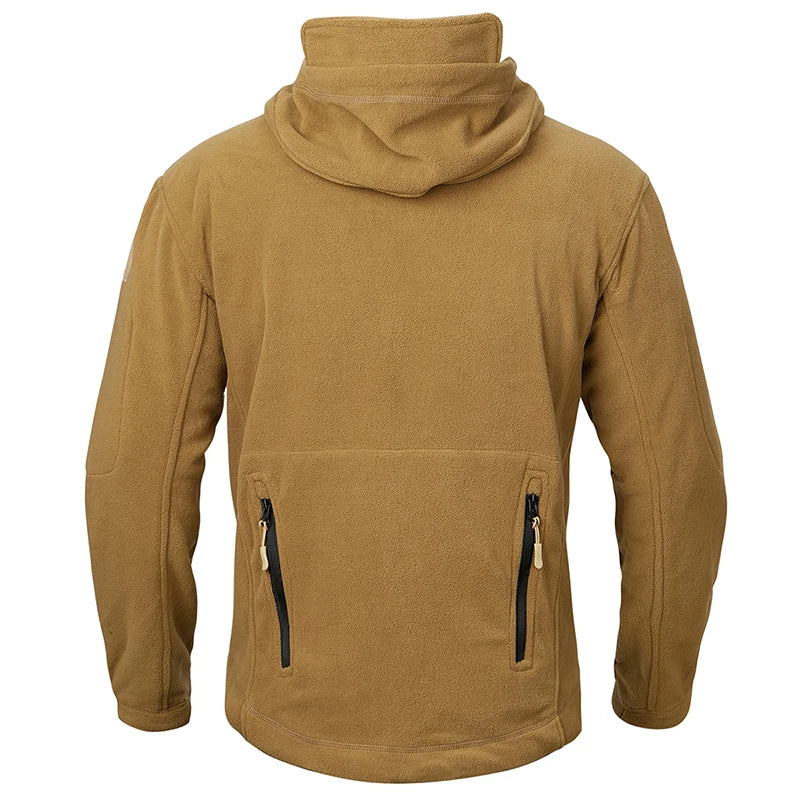 Giacca Invernale In Pile Tattico Da Uomo Calda Con Cappuccio Esterno Polare Escursionismo Sportiva Casual Con Zip