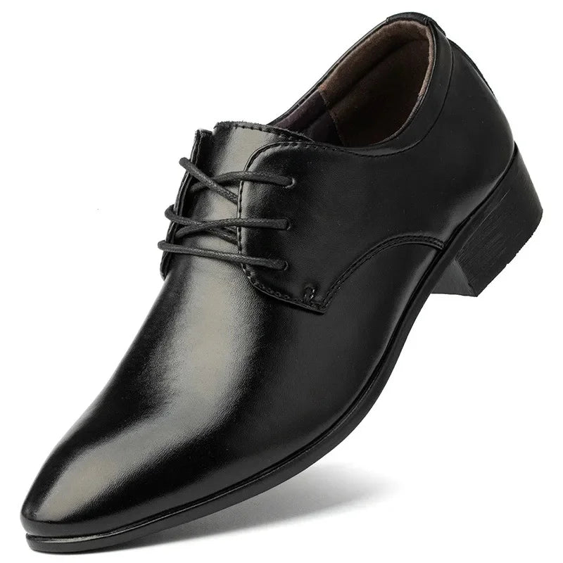 Scarpe Da Uomo In Pelle Primavera Autunno Formali Da Lavoro Punta A Punta Traspiranti Pelle Verniciata Rossa Lucida