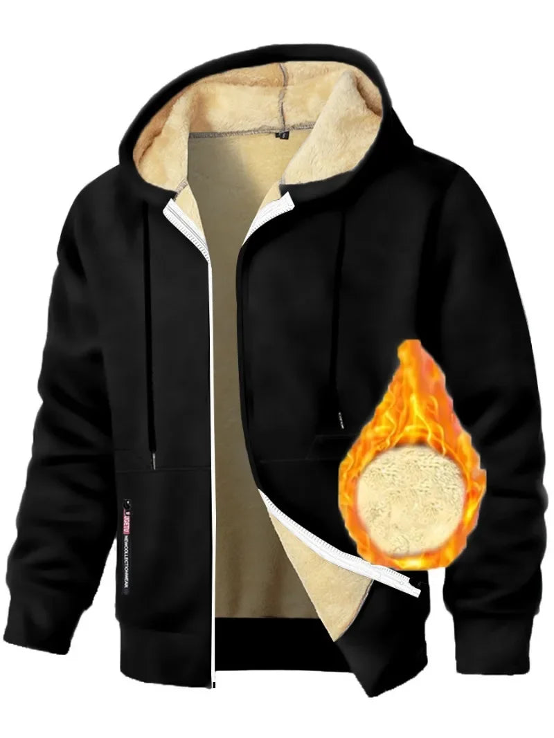 Felpa con Cappuccio da Uomo Animal Game in Pile Sherpa Calore Massimo e Morbida per Inverno