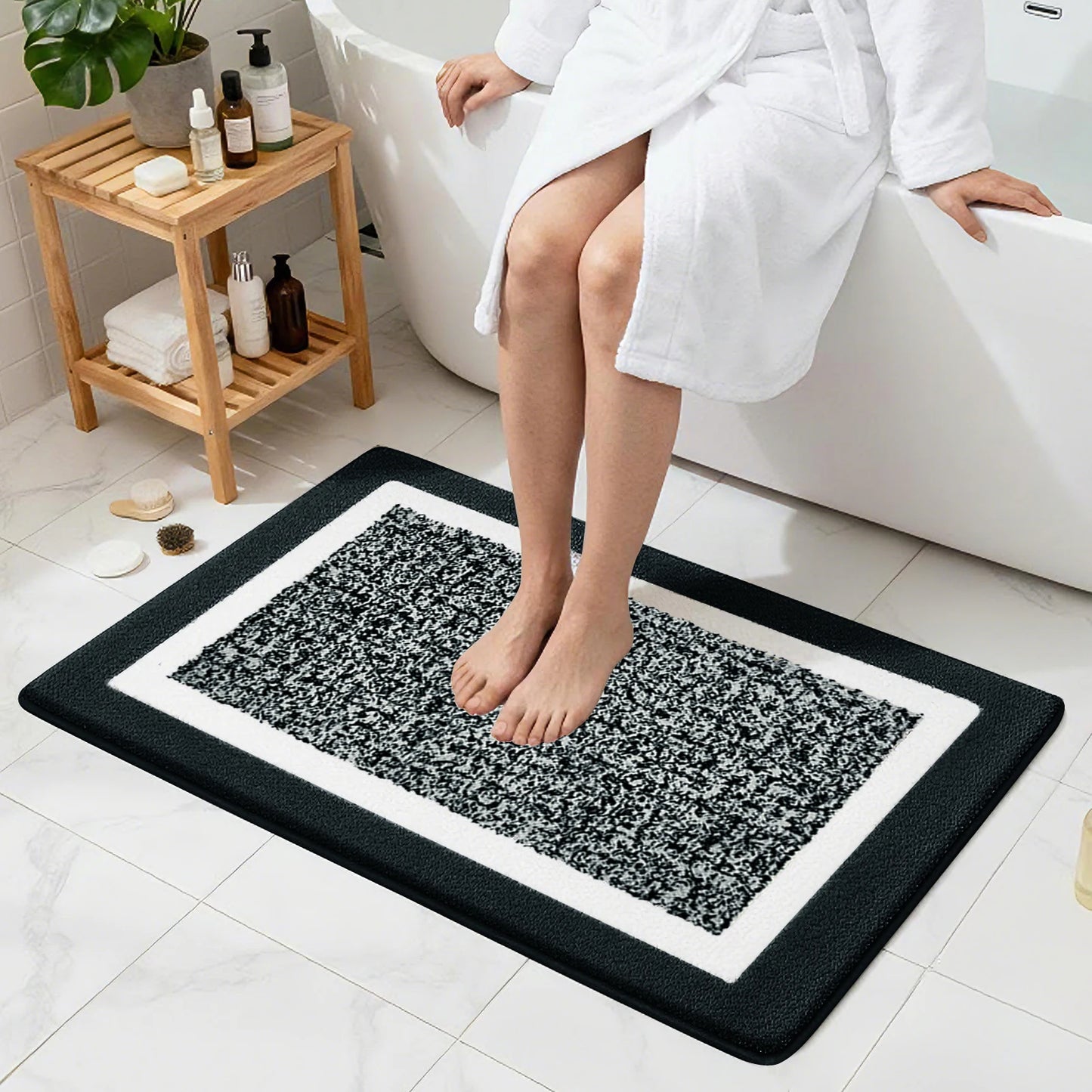 Tappetini Da Bagno Antiscivolo In Microfibra Extra Morbidi E Assorbenti Lavabili In Lavatrice Ad Asciugatura Rapida