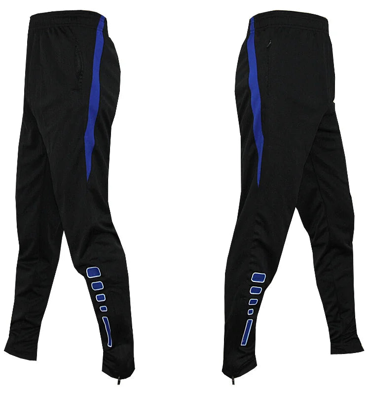 Pantaloni sportivi da corsa da uomo con tasche con cerniera Pantaloni da jogging da calcio Pantaloni sportivi da allenamento Pantaloni da calcio da basket Pantaloni da allenamento da uomo