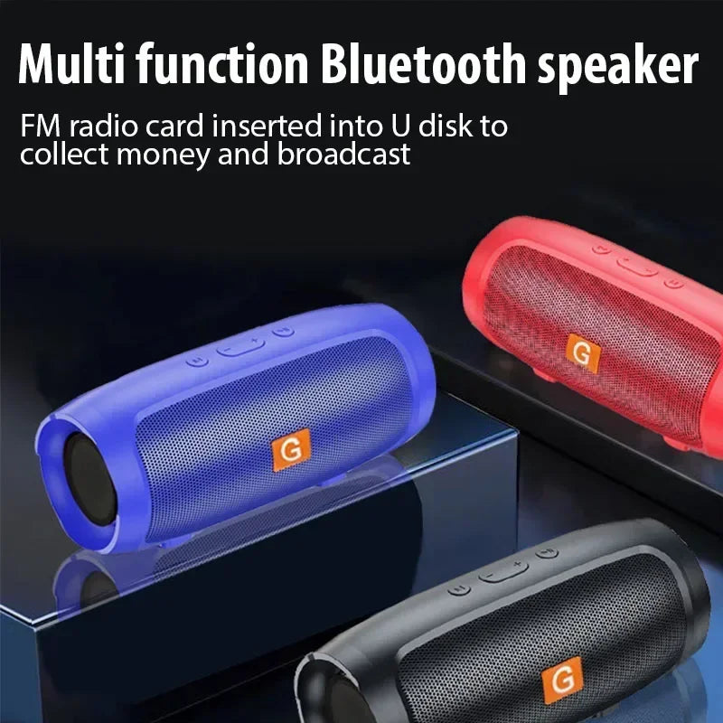 Subwoofer Portatile Altoparlante Bluetooth Stereo Esterno Impermeabile Scatola Audio Wireless Con Radio FM E Scheda TF