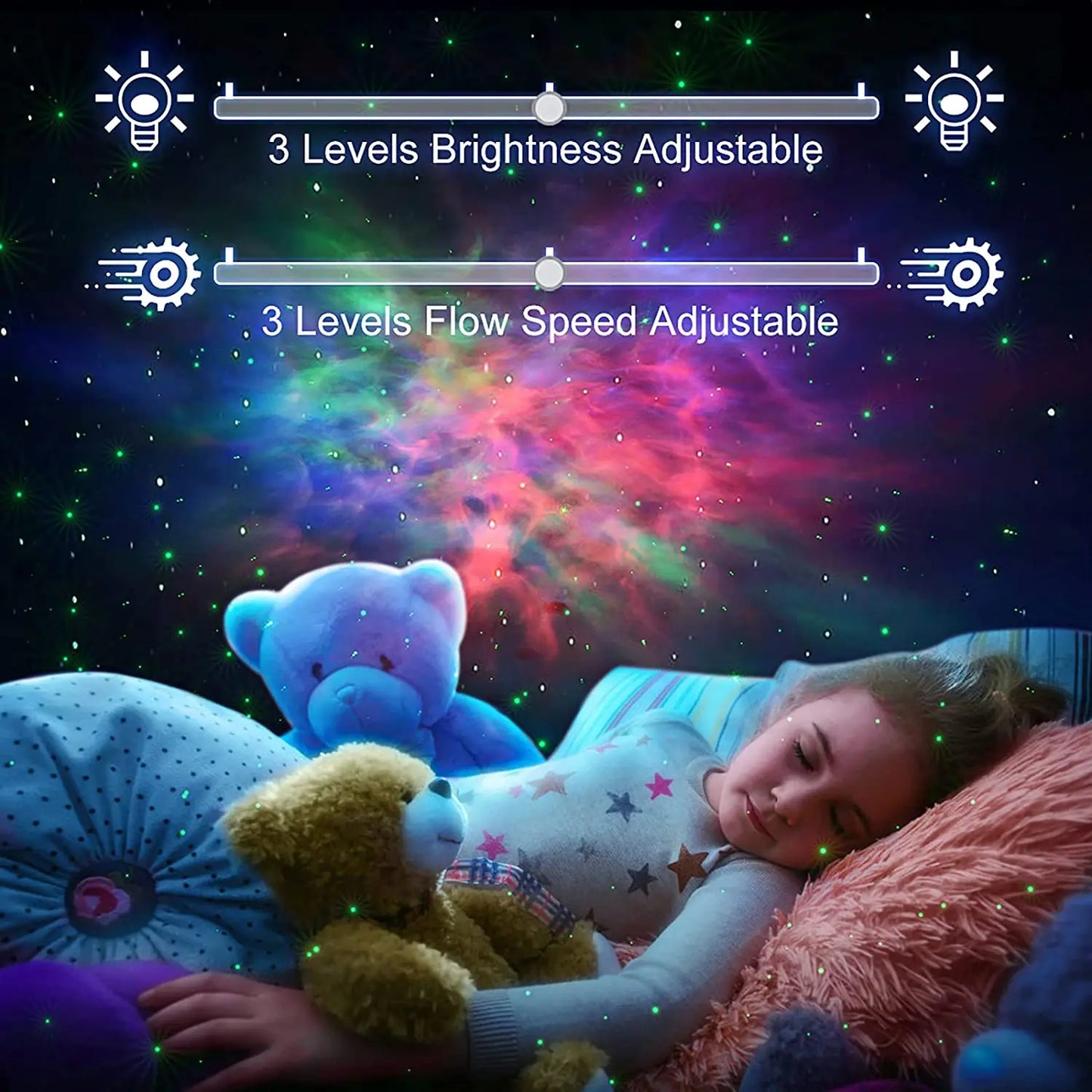 Proiettore Galaxy Con Telecomando Nebula LED Night Light Per Casa E Camera Da Letto Cielo Stellato RGB