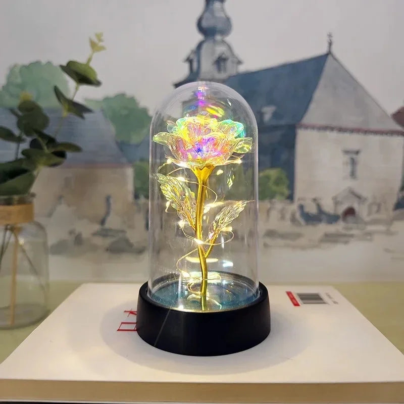 Rosa Artificiale LED Eterna Regalo Di San Valentino Per Fidanzata Rosa Eterna Decorazioni Nozze Regali Natale