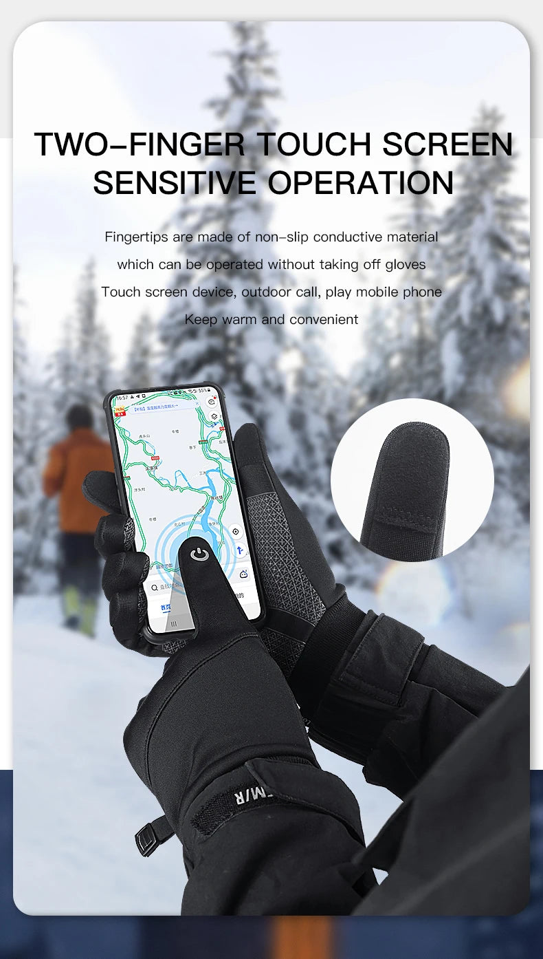 Guanti Invernali Da Ciclismo Esterno Impermeabili Antivento Con Touch Screen Per Moto Sci Equitazione Universali 3M