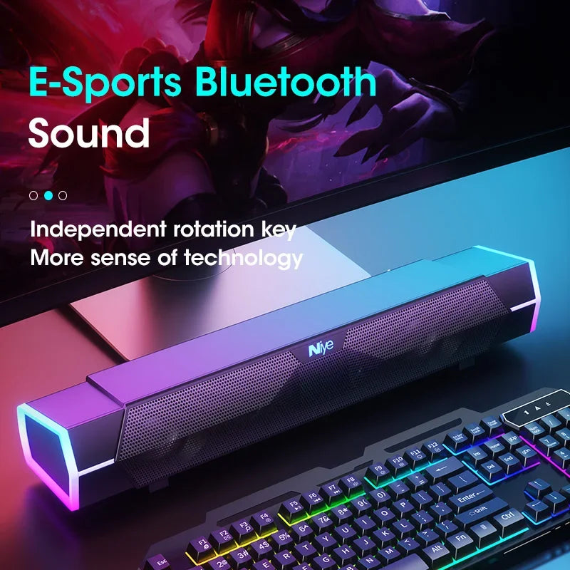 Altoparlanti Per Computer 4D Soundbar Bluetooth 5.3 Surround Con Subwoofer Per PC E Notebook