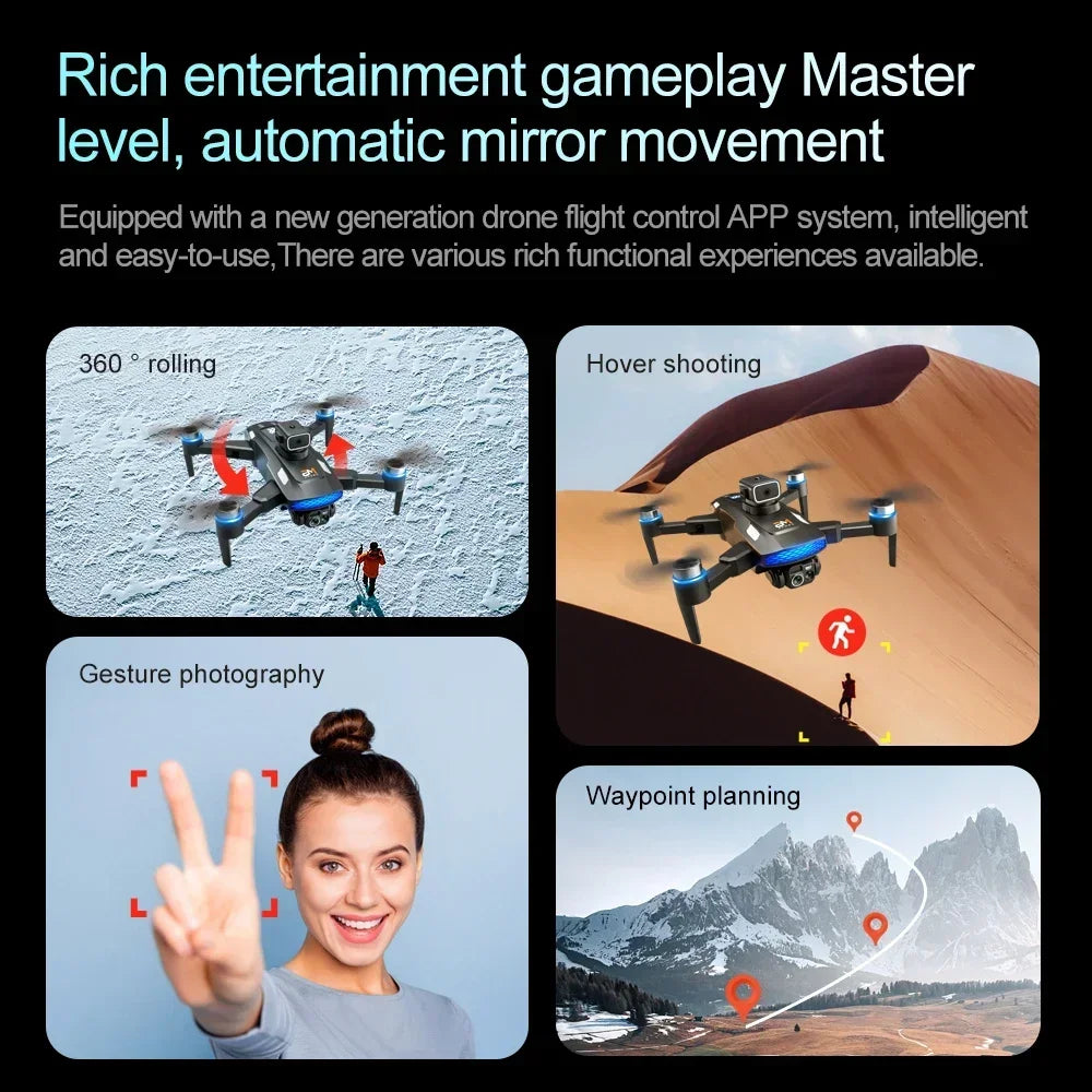 Drone Lenovo M6 8K Pro Con WiFi 5G FPV Fotocamera 4K HD Per Riprese Aeree Professionali Telecomando Con Schermo