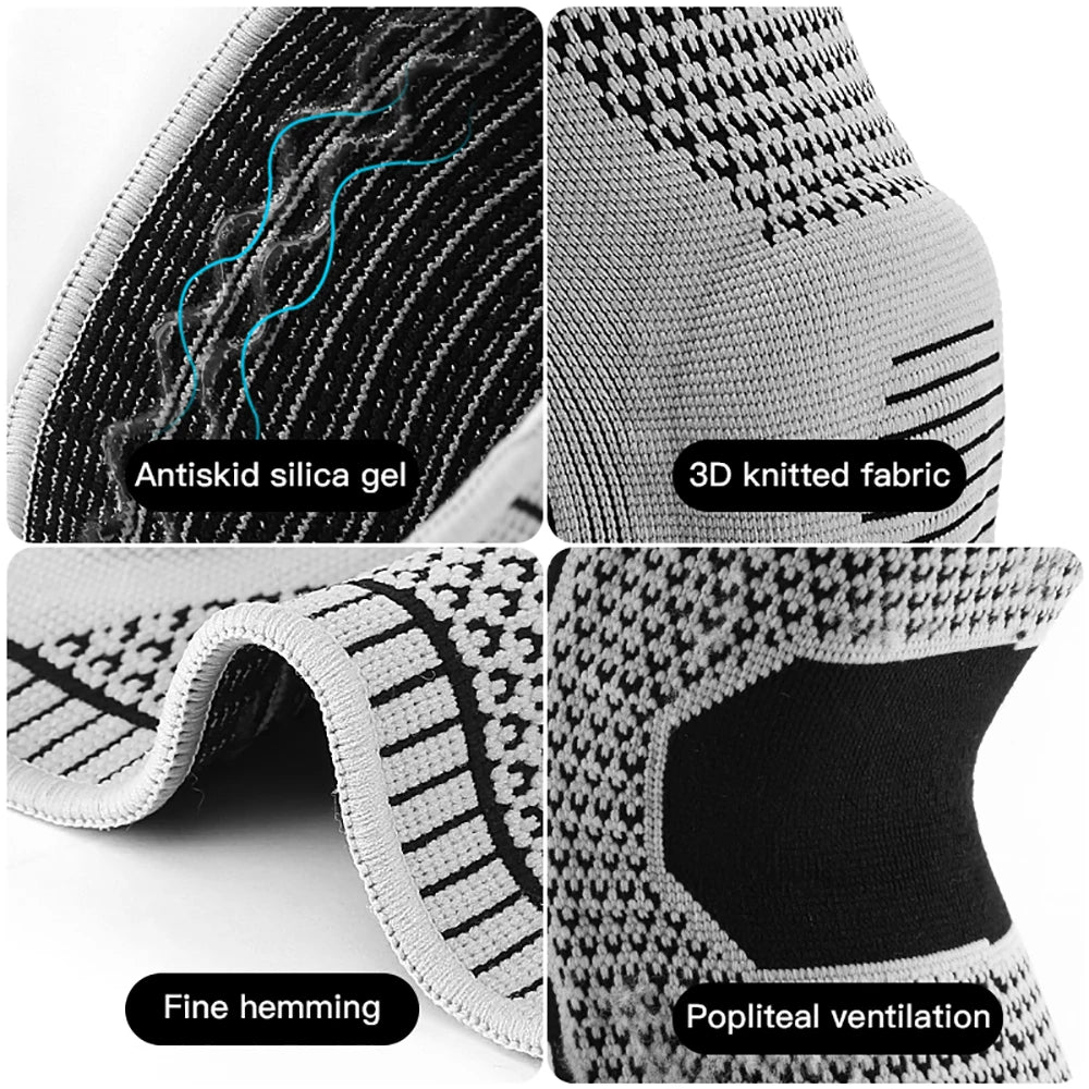 Mezza Ginocchiera Cinghia Patella Supporto Mediale Protezione Menisco In Silicone Sport Universale Per Basket E Corsa